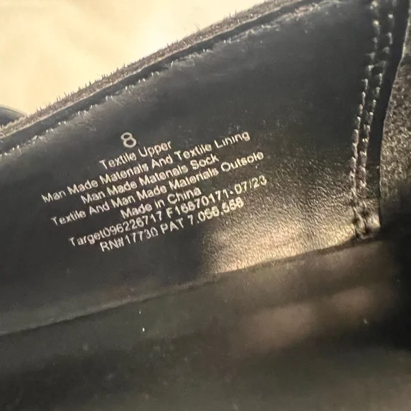 A New Day Black Flats with Silver Accents, Size 8 - Picture 3 of 3